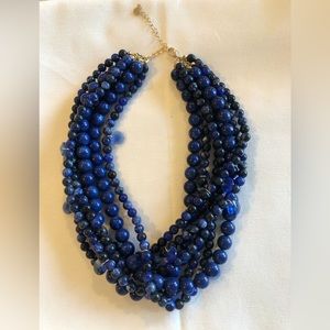 Anthropologie Blue beaded necklace.